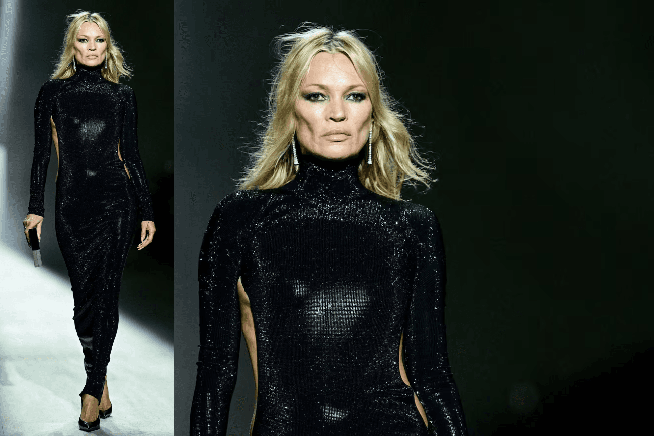 El regreso triunfal de Kate Moss: brillo y emoción en la nueva era de Gucci en Milán
