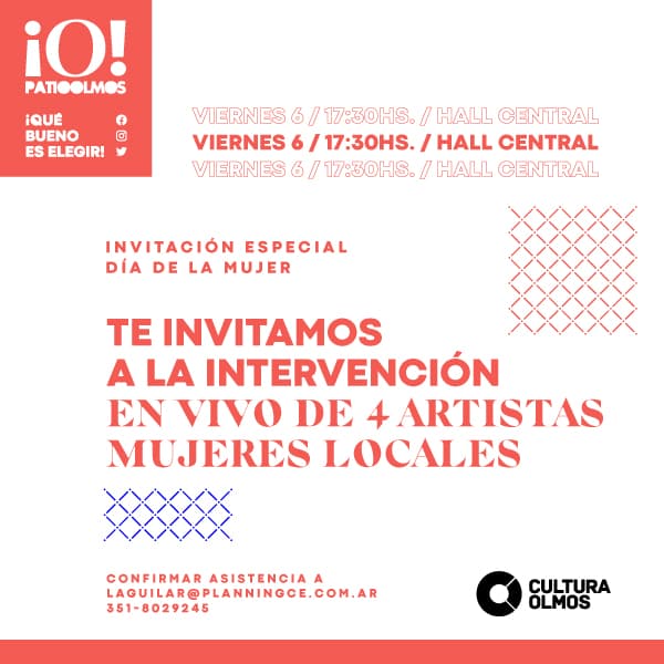 Patio Olmos celebra el día de la mujer con una propuesta artística