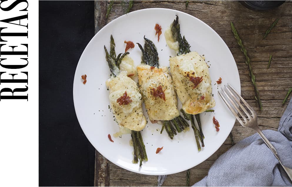 #RECETASOCIO – Rollitos de pollo rellenos de queso, tomates secos y espárragos